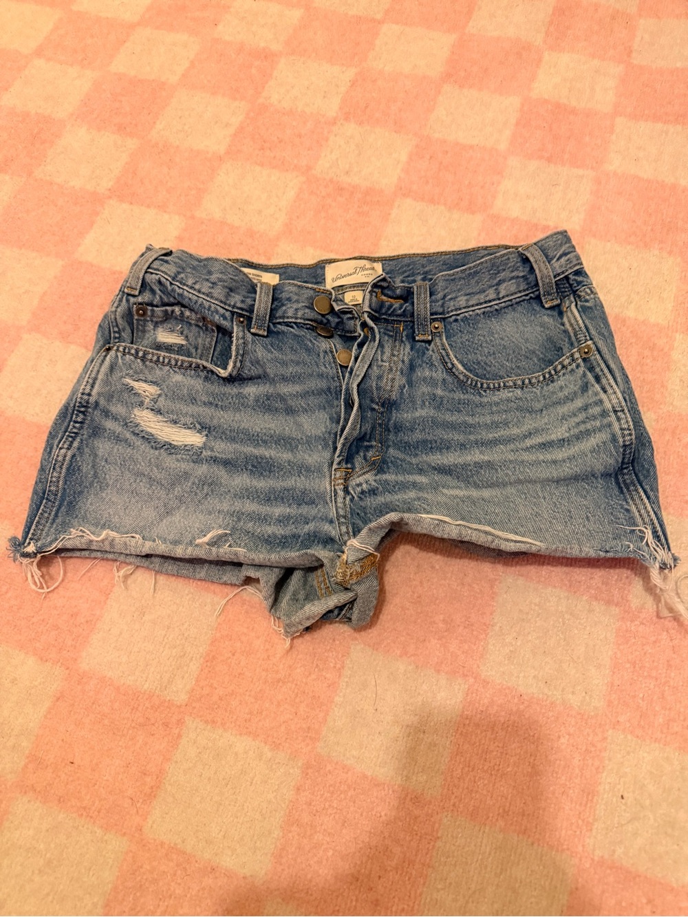 Universal Thread Light Blue Distressed Denim Jean Shorts